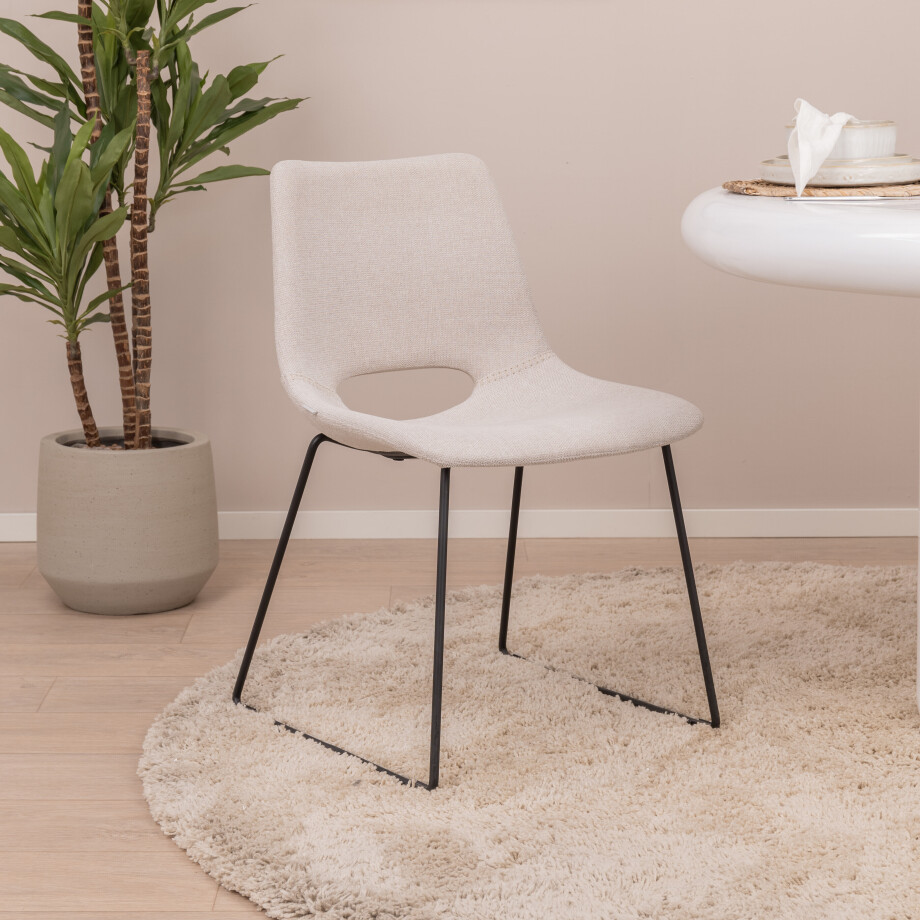 Kave Home Eetkamerstoel 'Zahara' kleur Beige afbeelding 1