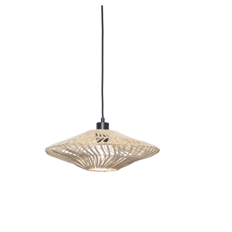 GOOD&MOJO Hanglamp 'Zanzibar' Rotan, 40cm, kleur Wit GOOD&MOJO Hanglamp 'Zanzibar' Rotan, 40cm, kleur Wit afbeelding 1