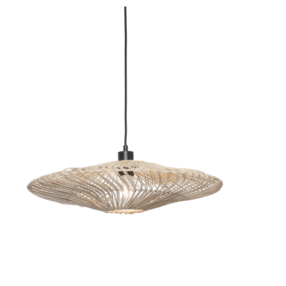 GOOD&MOJO Hanglamp 'Zanzibar' Rotan, 55cm, kleur Wit afbeelding 1