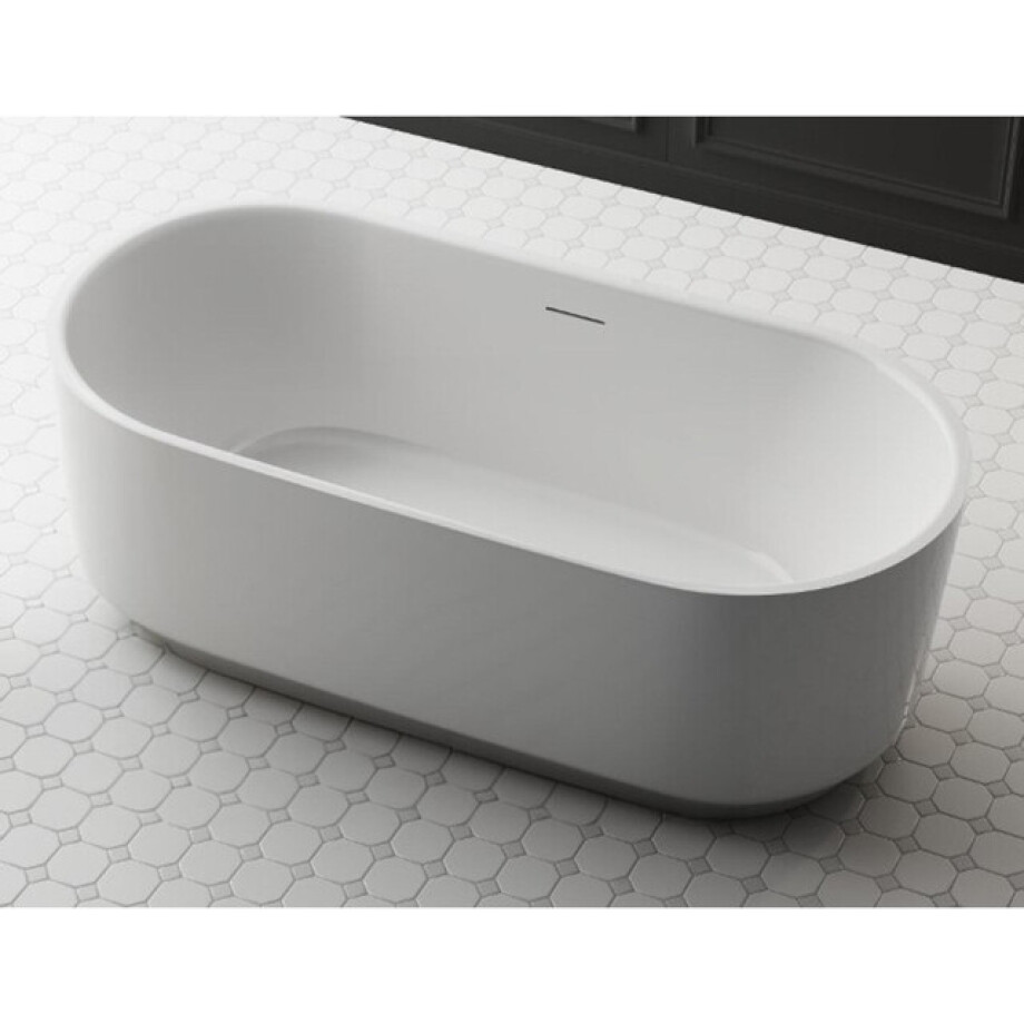 ZEZA Pure vrijstaand bad - 170x80x58cm - acryl - mat wit TW-7311-MW-170 ZEZA Pure vrijstaand bad - 170x80x58cm - acryl - mat wit TW-7311-MW-170 afbeelding 1