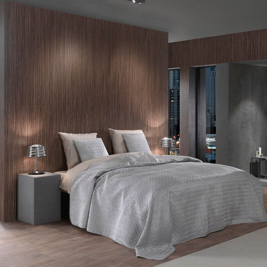 Bedsprei Audrey - Grijs - 180x260cm Van Zo!Home Microvezel - Dekbed-Discounter.nl afbeelding 1