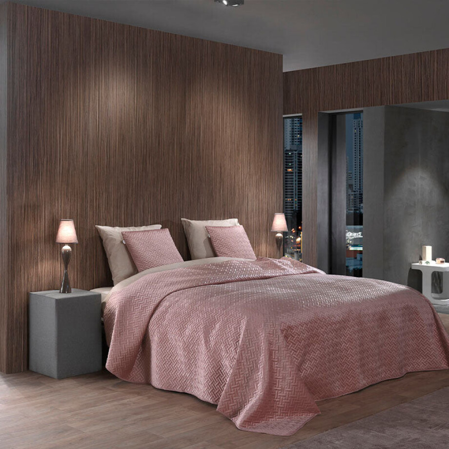 Bedsprei Audrey - Roze - 180x260cm Van Zo!Home Microvezel - Dekbed-Discounter.nl afbeelding 1