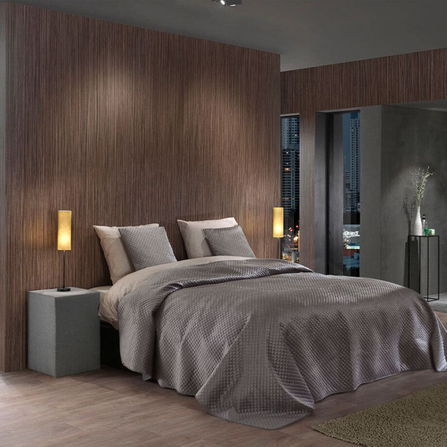 Bedsprei Victoria - Antraciet - 180x260cm Van Zo!Home Microvezel - Dekbed-Discounter.nl afbeelding 1