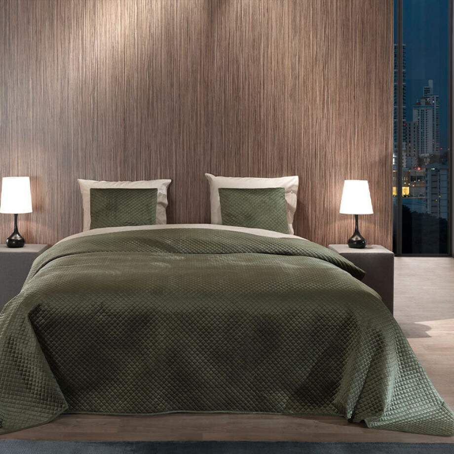 Bedsprei Victoria - Groen - 270x260cm Van Zo!Home Microvezel - Dekbed-Discounter.nl afbeelding 1