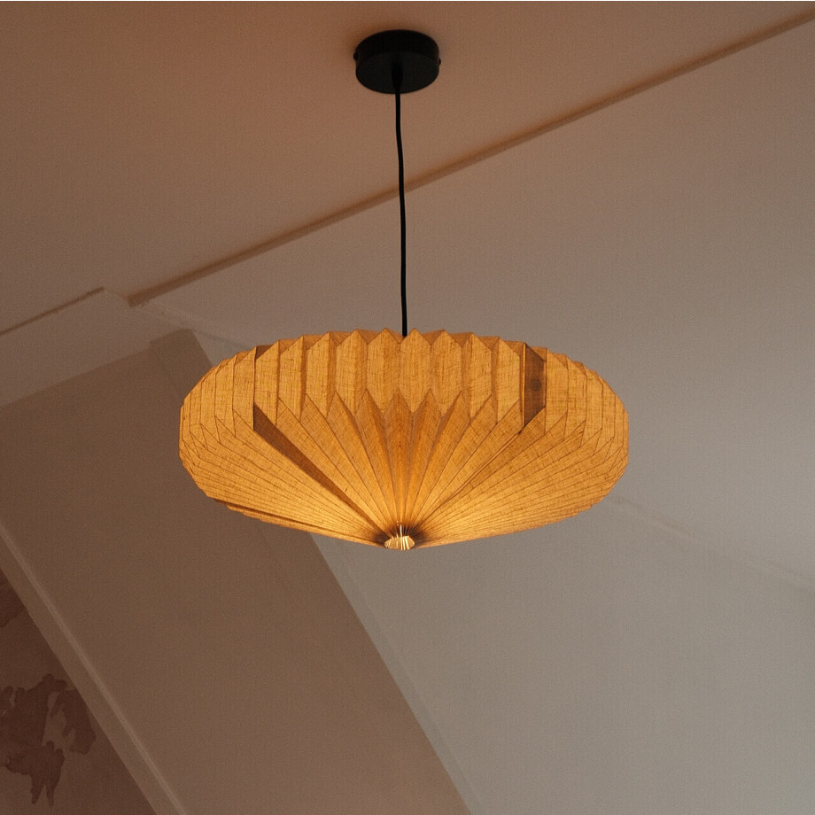 By-Boo Hanglamp 'Zuki' Linnen, 55cm afbeelding 1