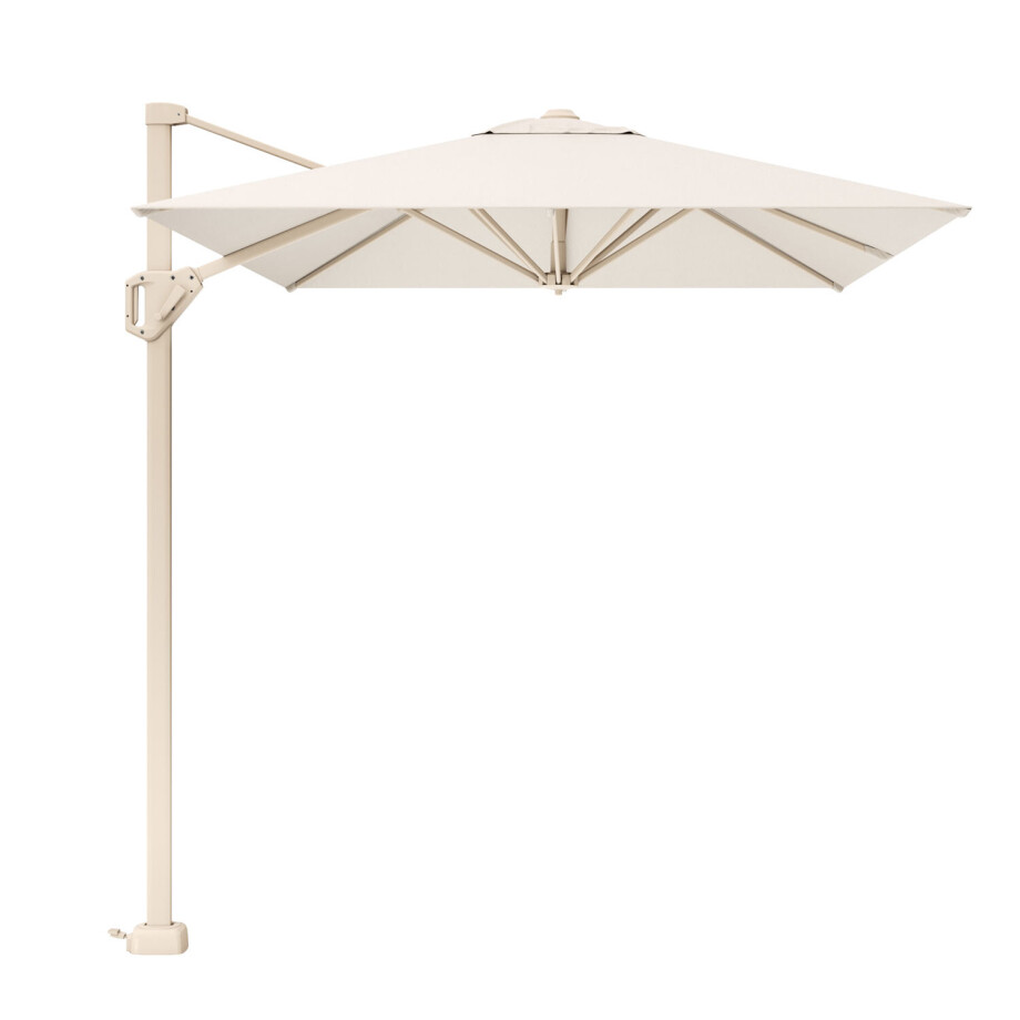 Zweefparasol Voyager T1 250x250 (Ivoor) sandstone afbeelding 