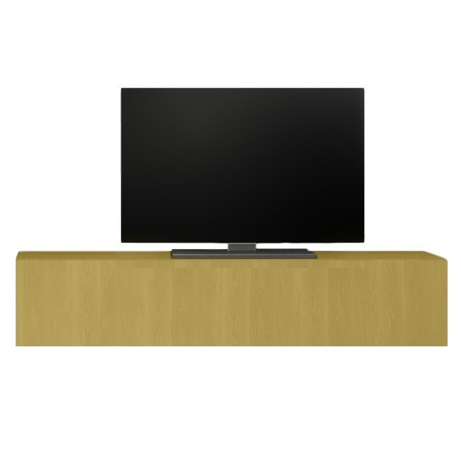 Zwevend Tv-meubel Tesla 138 cm breed in geel Zwevend Tv-meubel Tesla 138 cm breed in geel afbeelding 1