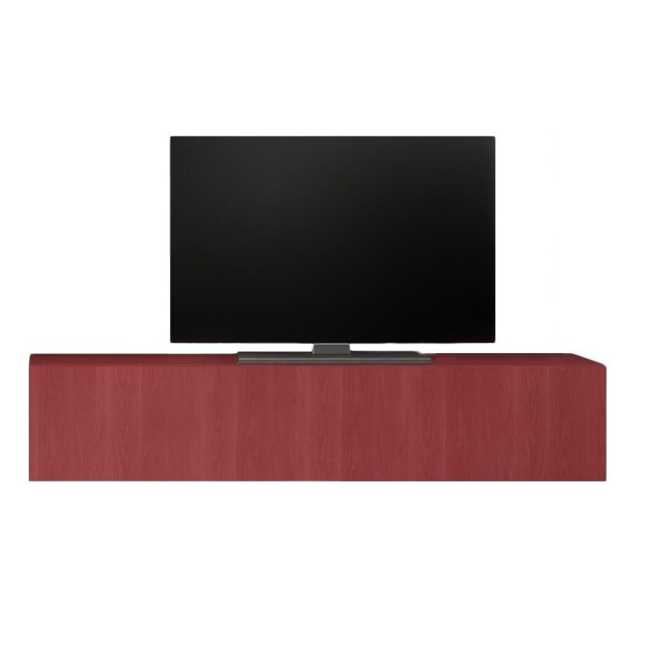 Zwevend Tv-meubel Tesla 138 cm breed in rood Zwevend Tv-meubel Tesla 138 cm breed in rood afbeelding 1
