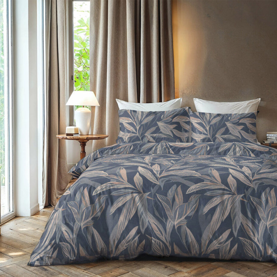 Dekbedovertrek Leaf Tapestry - Eenpersoons (140x200 Cm) - Blauw Microvezel - Veren - Zydante - Dekbed-Discounter.nl Dekbedovertrek Leaf Tapestry - Eenpersoons (140x200 Cm) - Blauw Microvezel - Veren - Zydante - Dekbed-Discounter.nl afbeelding 1