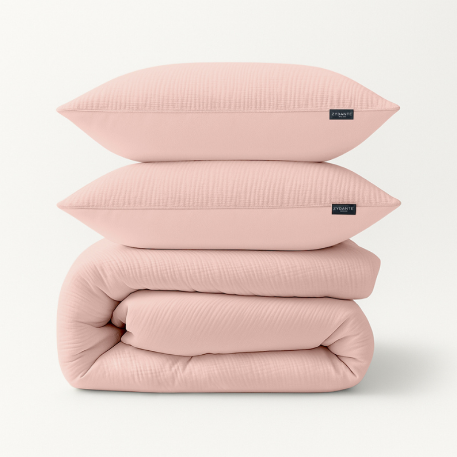 Dekbedovertrek Mousseline - Lits-Jumeaux (240x220 Cm) - Roze Microvezel - Effen - Zydante - Dekbed-Discounter.nl Dekbedovertrek Mousseline - Lits-Jumeaux (240x220 Cm) - Roze Microvezel - Effen - Zydante - Dekbed-Discounter.nl afbeelding 1