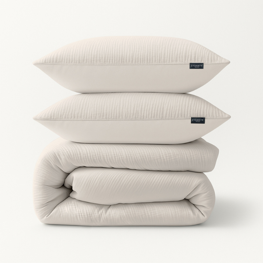 Dekbedovertrek Mousseline - Eenpersoons (140x200 Cm) - Off White Microvezel - Effen - Zydante - Dekbed-Discounter.nl Dekbedovertrek Mousseline - Eenpersoons (140x200 Cm) - Off White Microvezel - Effen - Zydante - Dekbed-Discounter.nl afbeelding 1