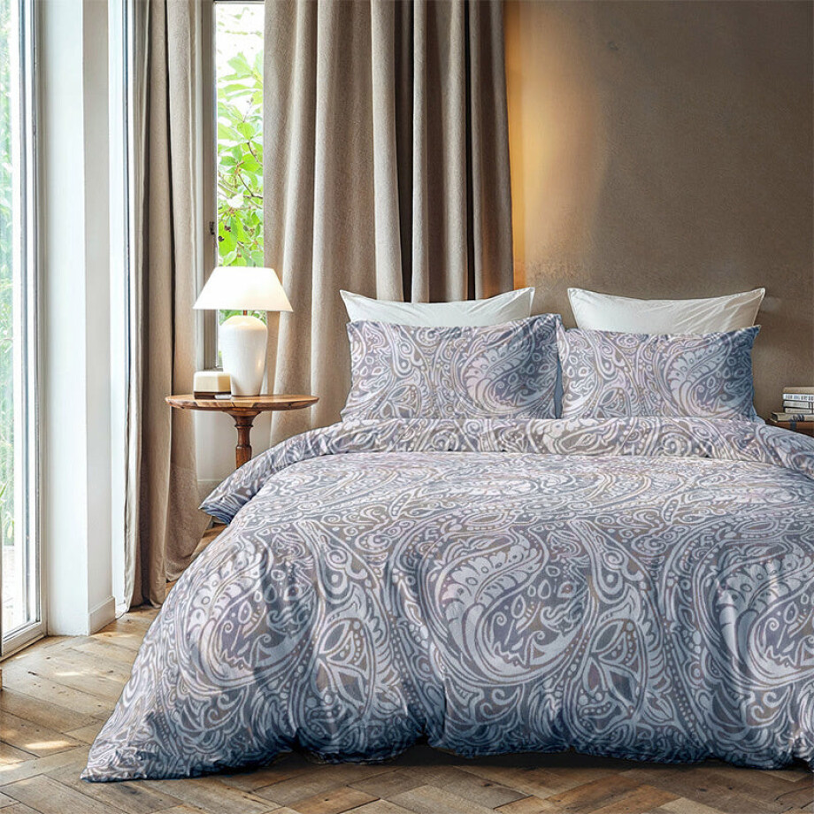 Dekbedovertrek Paisley Mosaic - Lits-Jumeaux (240x220 Cm) - Grijs Microvezel - Luxe - Zydante - Dekbed-Discounter.nl Dekbedovertrek Paisley Mosaic - Lits-Jumeaux (240x220 Cm) - Grijs Microvezel - Luxe - Zydante - Dekbed-Discounter.nl afbeelding 1