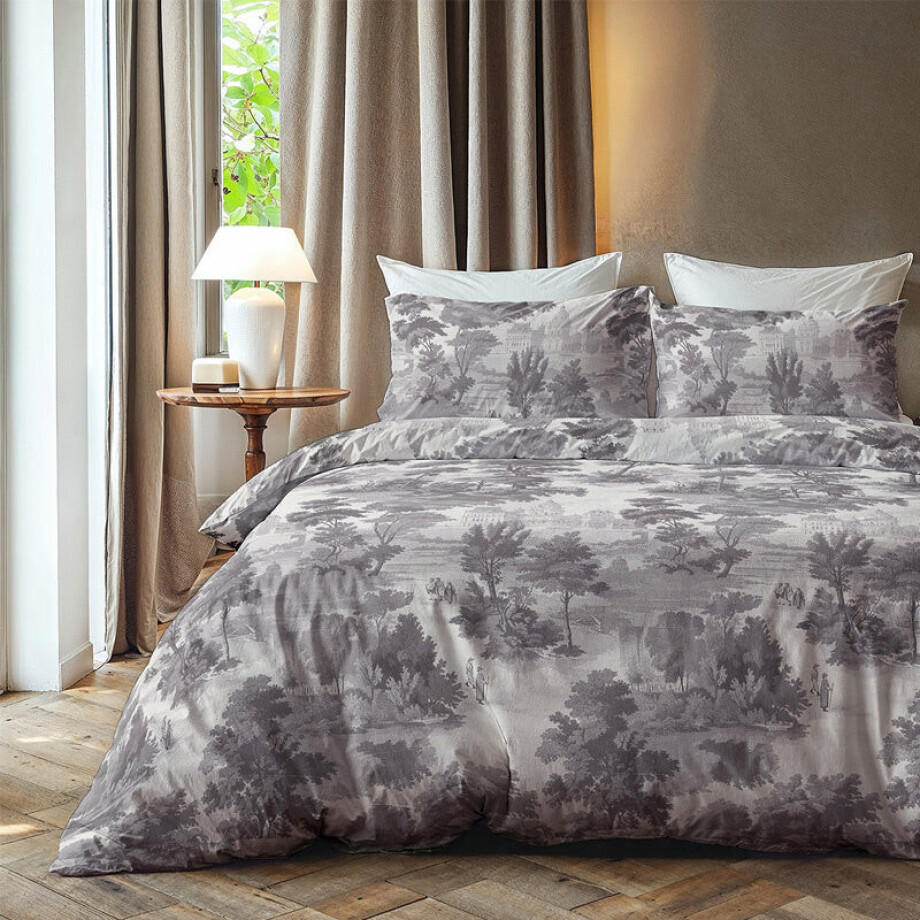 Dekbedovertrek Vintage Grey - Tweepersoons (200x200 Cm) - Grijs Microvezel - Natuur - Zydante - Dekbed-Discounter.nl Dekbedovertrek Vintage Grey - Tweepersoons (200x200 Cm) - Grijs Microvezel - Natuur - Zydante - Dekbed-Discounter.nl afbeelding 1