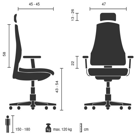 Vertuflex - Thuisgebruik bureaustoel Grijs afbeelding2 - 1