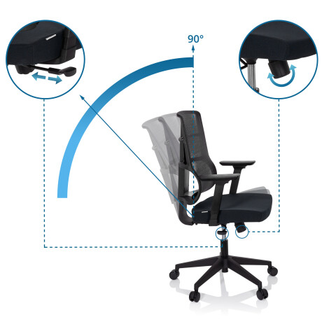 SPINIO - Professionele bureaustoel Zwart afbeelding2 - 1