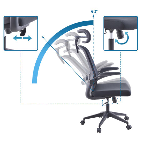 Vertuflex - Thuisgebruik bureaustoel Zwart afbeelding2 - 1