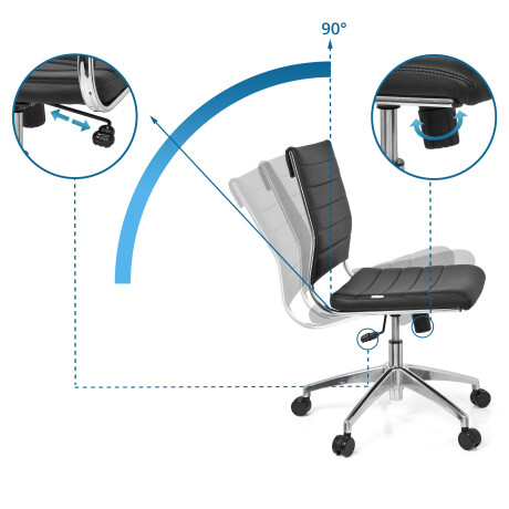 TRISHA - Professionele bureaustoel Zwart afbeelding2 - 1