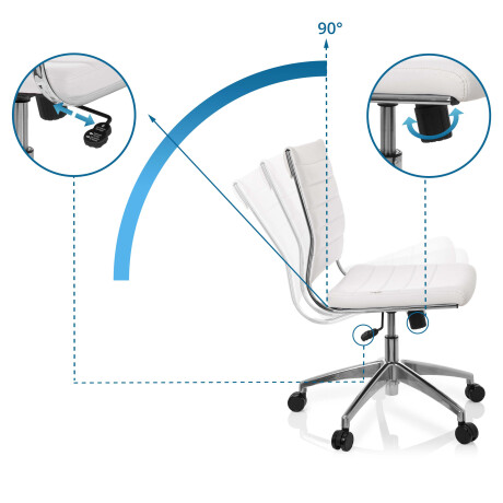 TRISHA - Professionele bureaustoel Wit afbeelding2 - 1