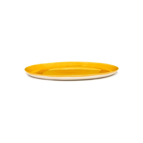 Serax FEAST Yellow Swirl-Stripes L serveerschaal 35 cm afbeelding2 - 1