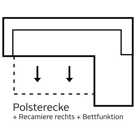 exxpo - sofa fashion Hoekbank Salerno, klassieke moderne functionele bank, hoog zitcomfort, L-vorm inclusief verstelbare hoofdsteun en armleuning, naar keuze met slaapfunctie afbeelding2 - 1