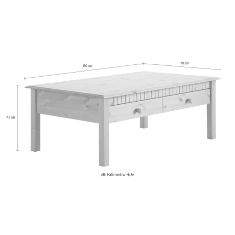 Home affaire Salontafel Lisa, TOPSELLER! met grote lade, breedte 110 cm, landhuisstijl afbeelding2 - 1