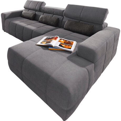DOMO collection Hoekbank Brandon grote uitvoering B/D/H: 289/177/80 cm, ook in leer en cord met hoofdsteunverstelling, optionele zitdiepteverstelling, l-vormig afbeelding2 - 1