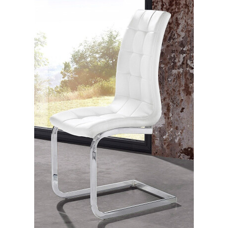 INOSIGN Vrijdragende stoel Lola set van 2 of 4, bekleding van imitatieleer of fluweelstof, chroom metalen frame (set) afbeelding2 - 1