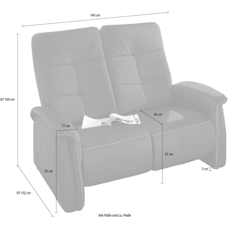 exxpo - sofa fashion 2-zitsbank Tivoli, bioscoopbank, comfortabel en handig door de relaxfunctie afbeelding2 - 1