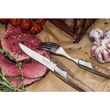 Laguiole Style de Vie Steakmessen Luxury Line Olijfhout - 6 stuks afbeelding2 - 1
