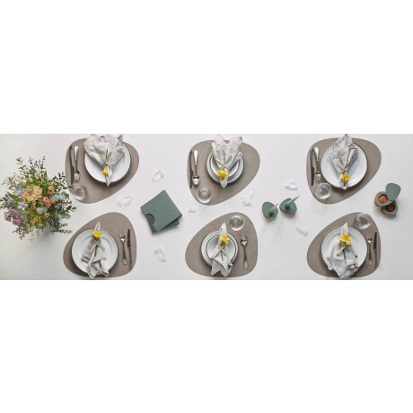 LIND DNA Placemat Nupo - Leer - Light Grey - 44 x 37 cm afbeelding2 - 1