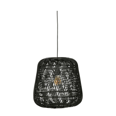 WOOOD Exclusive Moza Hanglamp - Bamboe - Zwart - 36x36x36 afbeelding2 - 1