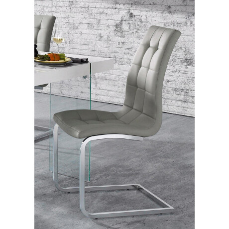 INOSIGN Vrijdragende stoel Lola set van 2 of 4, bekleding van imitatieleer of fluweelstof, chroom metalen frame (set) afbeelding2 - 1