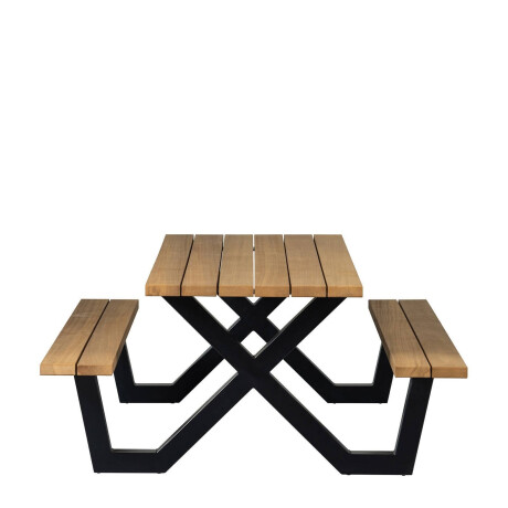 WOOOD Tablo WOOOD Picknicktafel Met X-poot Buiten Tablo - Naturel - 75x206x145 afbeelding2 - 1