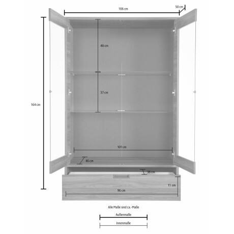INOSIGN Vitrinekast Palma Hoogte 176 cm afbeelding2 - 1