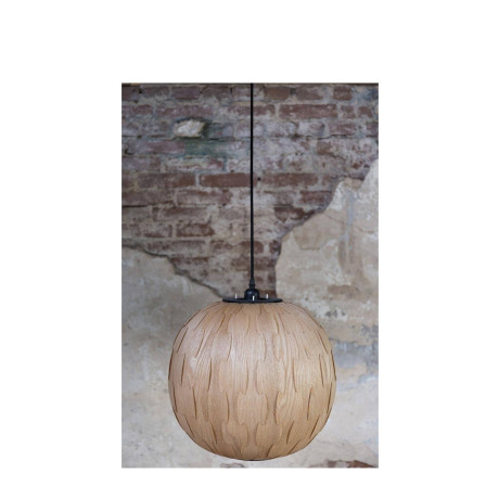 Dutchbone Dutchbone Bond Hanglamp Rond 40 cm Hout Naturel afbeelding2 - 1