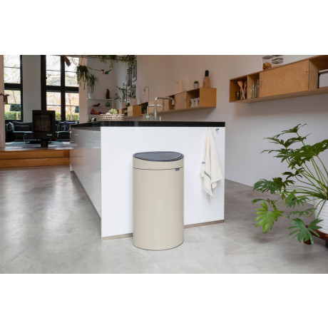 Brabantia Touch Bin Prullenbak - 40 l - Soft Beige afbeelding2 - 1