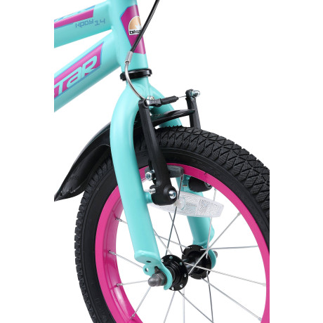 BikeStar Urban Jungle kinderfiets 14 inch turquoise afbeelding2 - 1