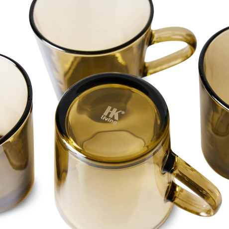 HKliving koffieglas 70's (Ø7,7 cm) (200 ml) (set van 4) afbeelding2 - 1