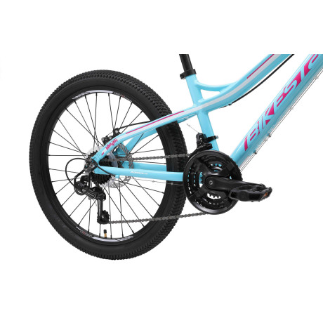 BikeStar hardtail MTB kinderfiets 24 inch turquoise /wit, 21 speed afbeelding2 - 1