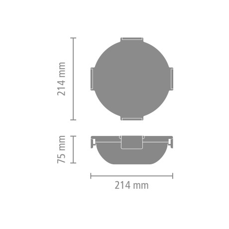 Brabantia Make & Take Make & Take saladebak - 1,3 l - Kunststof - Dark Grey afbeelding2 - 1