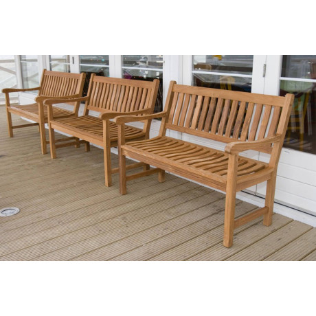 Exotan tuinbank 2-Zits Comfort - Teak - Naturel - 95x123x57 afbeelding2 - 1