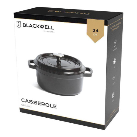 Blackwell Braadpan - Gietijzer - Zwart - ø 24 cm / 4.2 liter afbeelding2 - 1