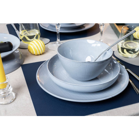 Jay Hill Placemats - Vegan leer - Grijs / Blauw - Bread - dubbelzijdig - 44 x 30 cm - 4 Stuks afbeelding2 - 1