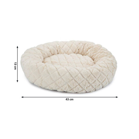 Beeztees katten ligmand Levisa (43x43x13) beige pluche afbeelding2 - 1