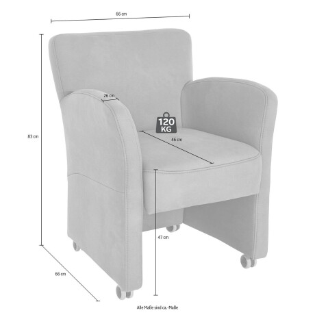 exxpo - sofa fashion Fauteuil Intenso, loungesessel, modern, keuze uit leer of textiel hoge bodemvrijheid, vrij in de ruimte te plaatsen, hoog zitcomfort afbeelding2 - 1