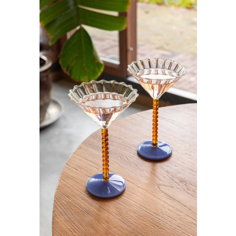 &k amsterdam cocktailglas Perle (set van 2) afbeelding2 - 1