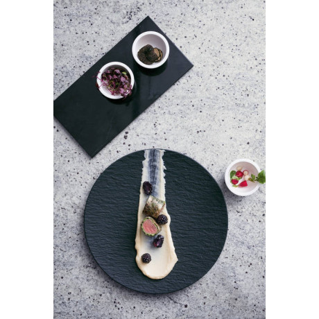 Villeroy & Boch Dinerbord Manufacture Rock - Zwart - ø 25 cm afbeelding2 - 1