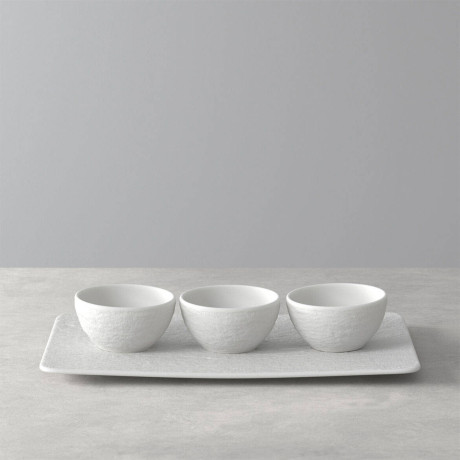 Villeroy & Boch Dipschaaltjes Set Manufacture Rock - Wit - 4-delig afbeelding2 - 1