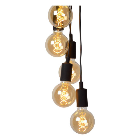 Lucide FIX - Hanglamp - 7xE27 - Zwart afbeelding2 - 1