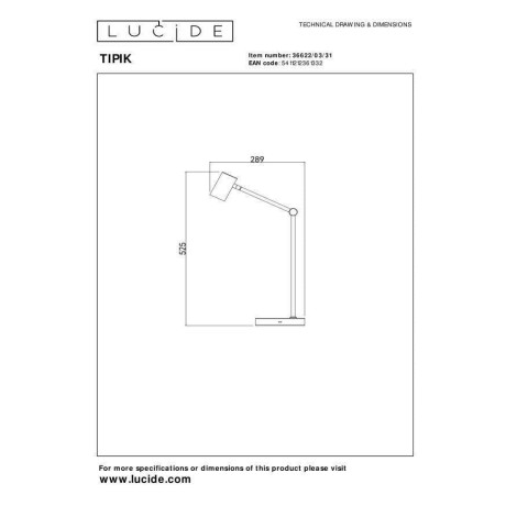 Lucide TIPIK - Oplaadbare Tafellamp - Accu/Batterij - LED Dimb. - 1x3W 2700K - 3 StepDim - Wit afbeelding2 - 1